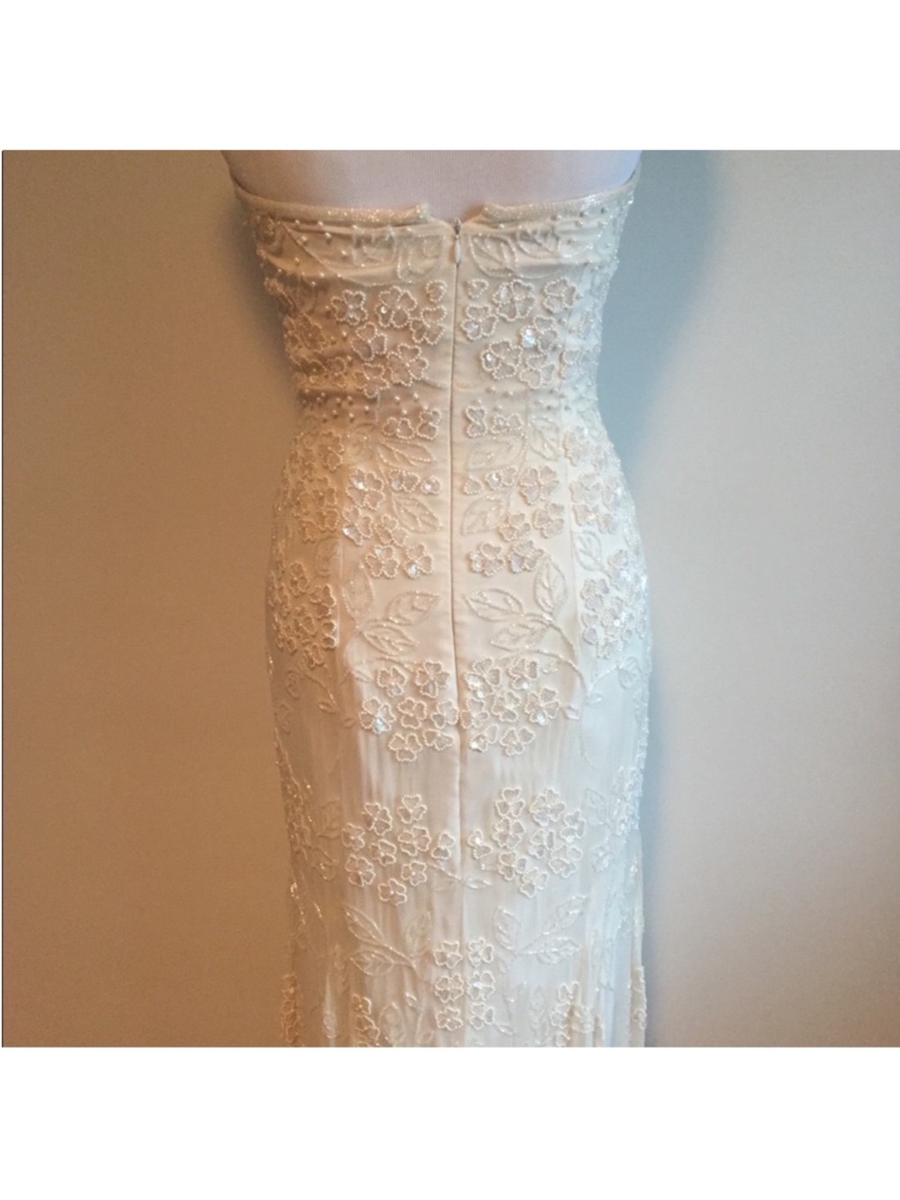 Vintage 100% Silk Beaded Dress Vintage Silk Dress Vintage Beaded Deess Wedding - Picture 11 of 16